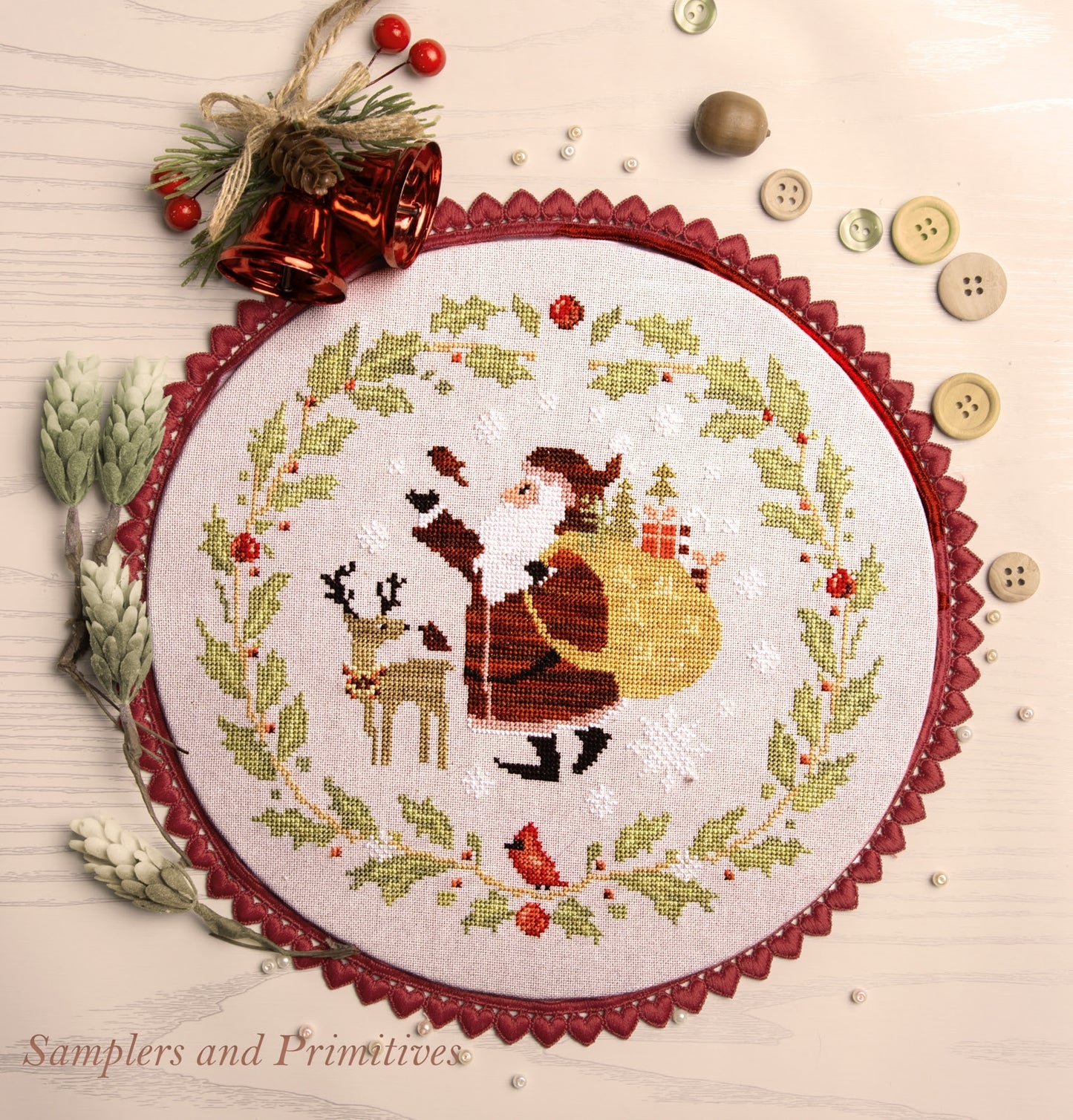 Santa and Friends - Samplers and Primitives - 2026 Needlework Marketplace PREORDER