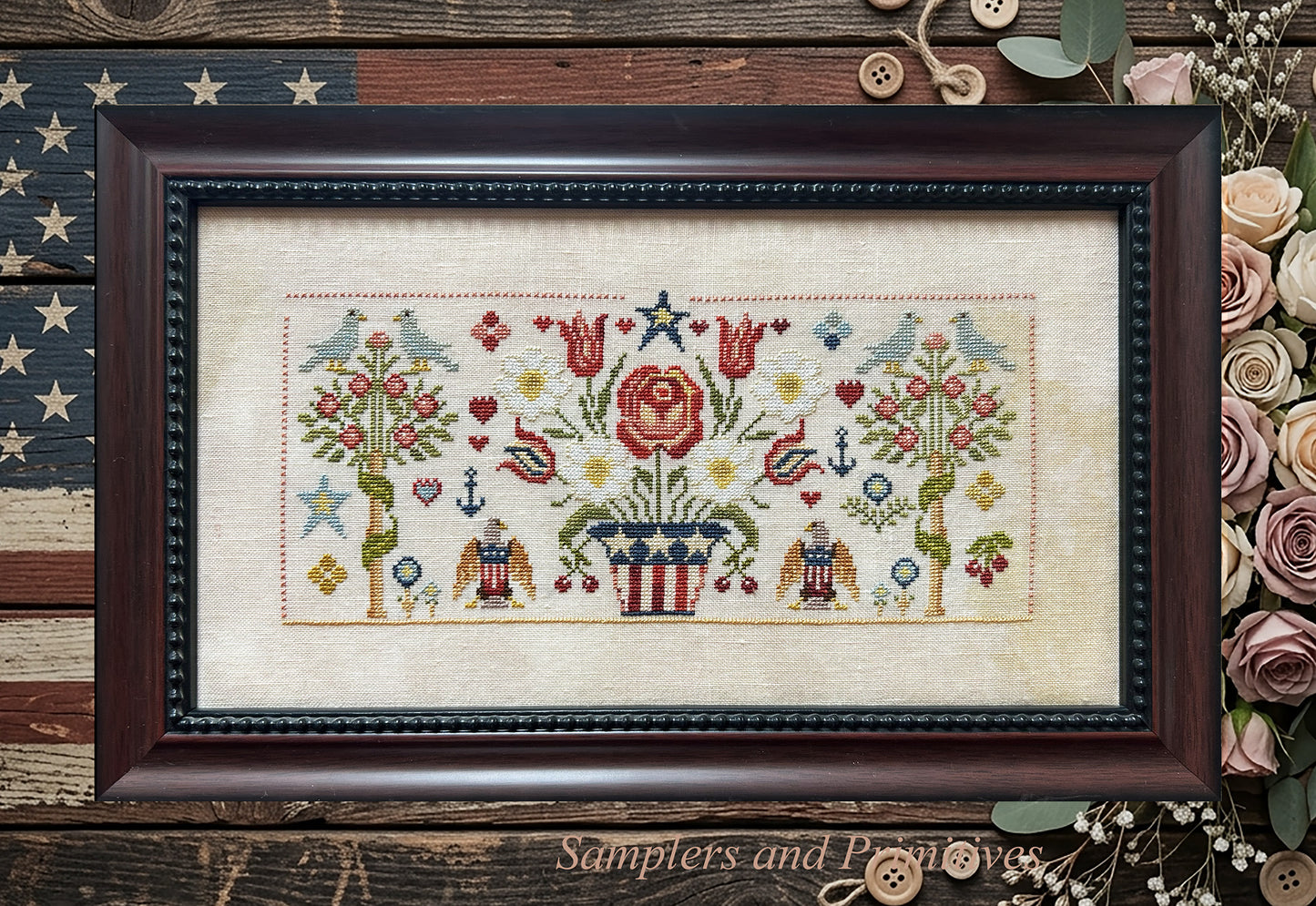 Stars and Petals - Samplers and Primitives - 2026 Needlework Marketplace PREORDER