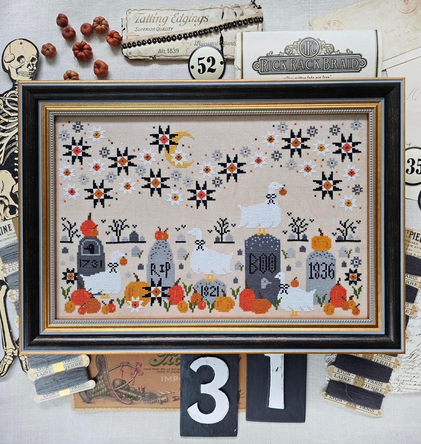 Ghosts in the Graveyard - Hello! From Liz Mathews - 2026 Needlework Marketplace PREORDER