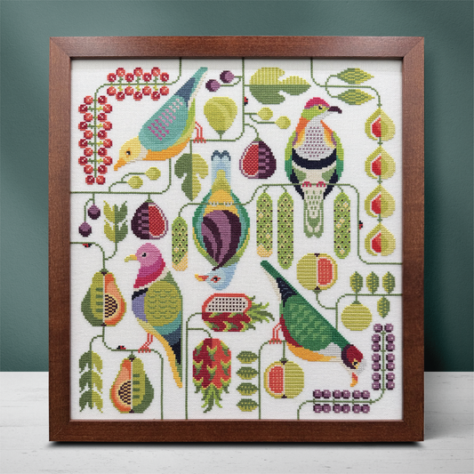 Fruit Dove Frenzy - Boomerang Stitches - 2026 Nashville Needlework Market PREORDER