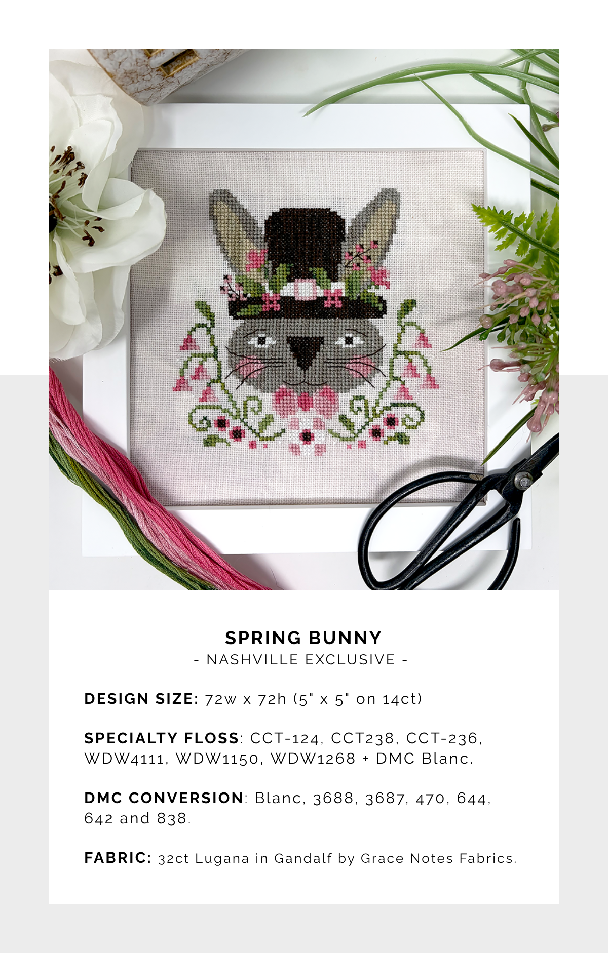 Spring Bunny - Tiny Modernist - 2026 Nashville Needlework Market PREORDER