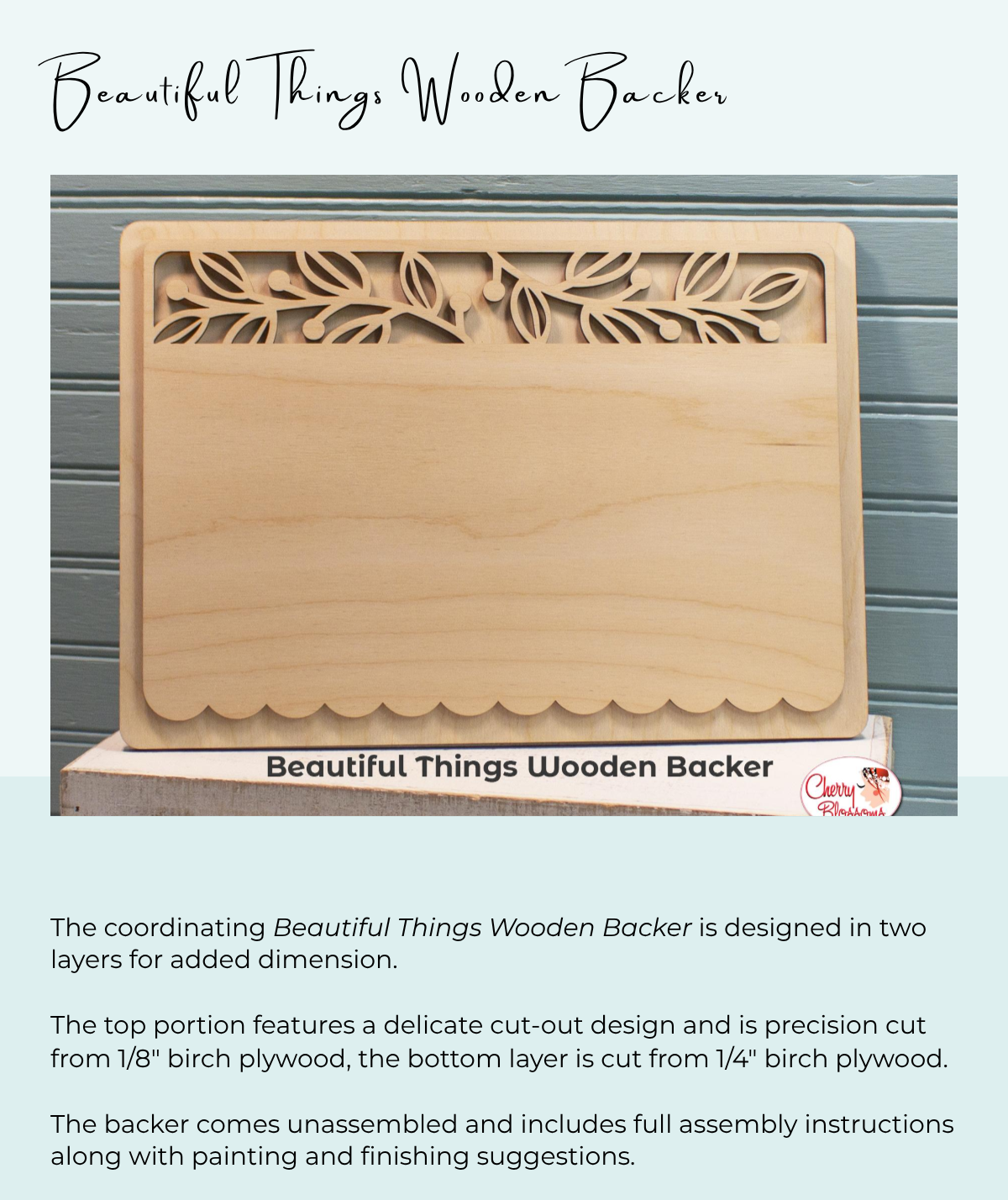 Beautiful Things Finishing Board - Cherry Blossoms