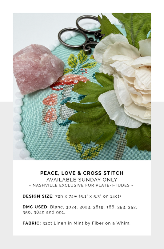 Peace, Love, & Cross Stitch - Tiny Modernist - 2026 Nashville Needlework Market PREORDER