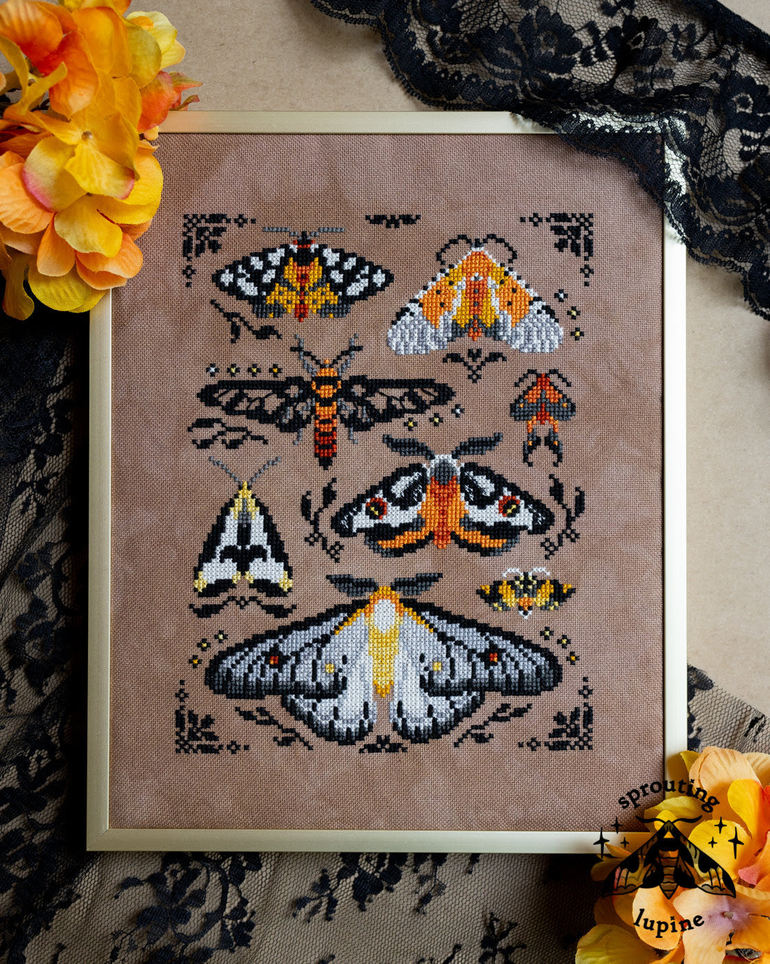 Ochre Wings - Sprouting Lupine - 2026 Needlework Marketplace PREORDER