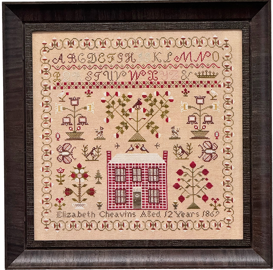 Elizabeth Cheavins 1869 Sampler & Pinwheel - Fox and Rabbit