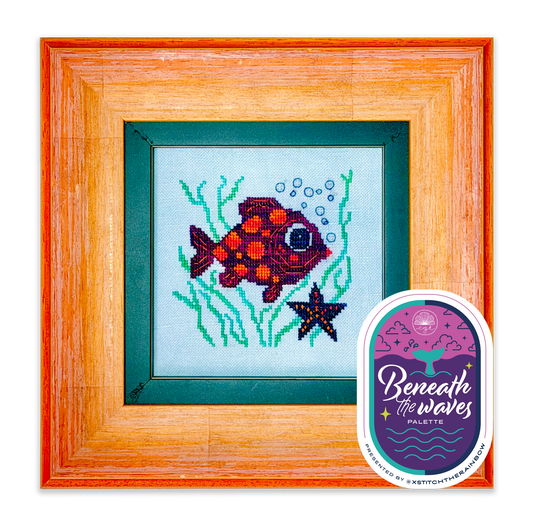 Seeing Stars (xStitch the Rainbow - Beneath the Waves Pallette) - Fox and Rabbit