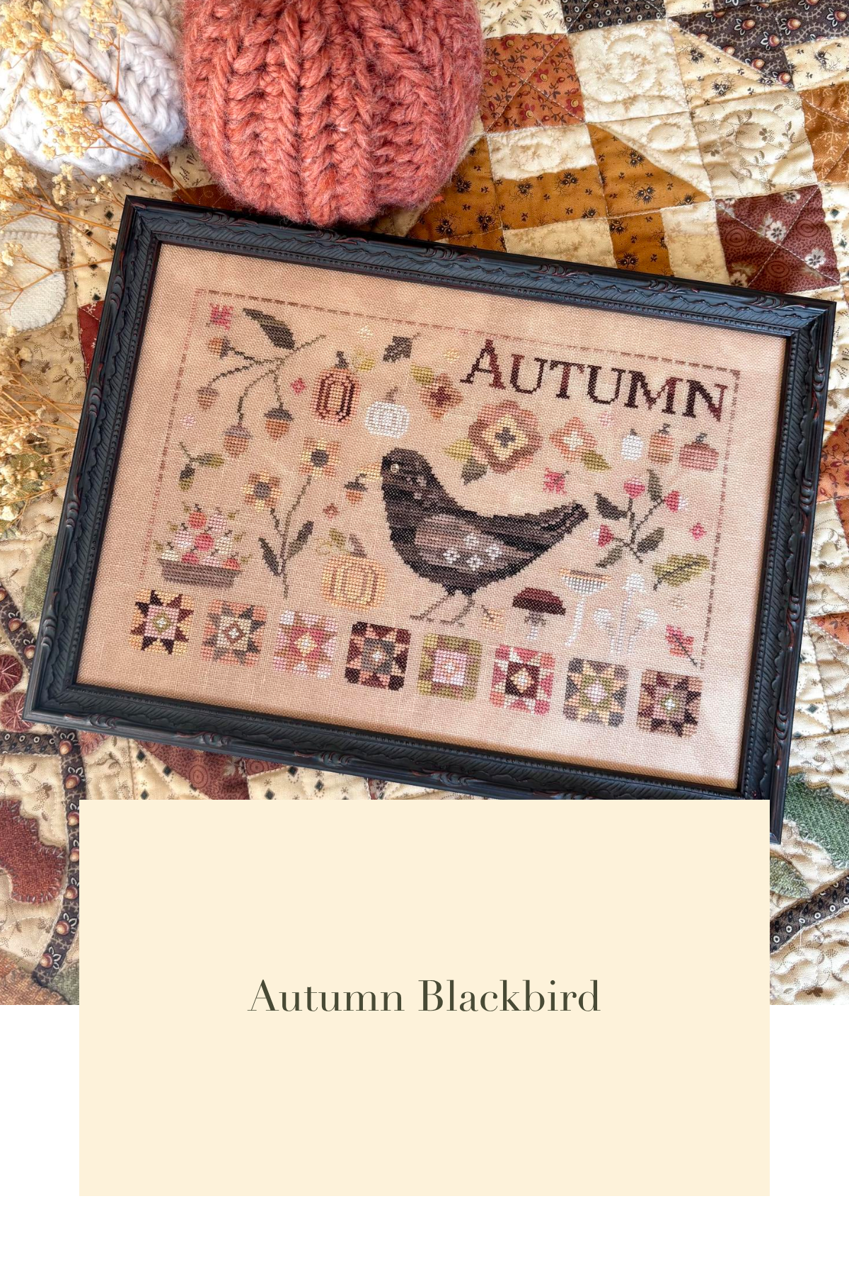 Autumn Blackbird - Blueberry Ridge - 2026 Needlework Marketplace PREORDER