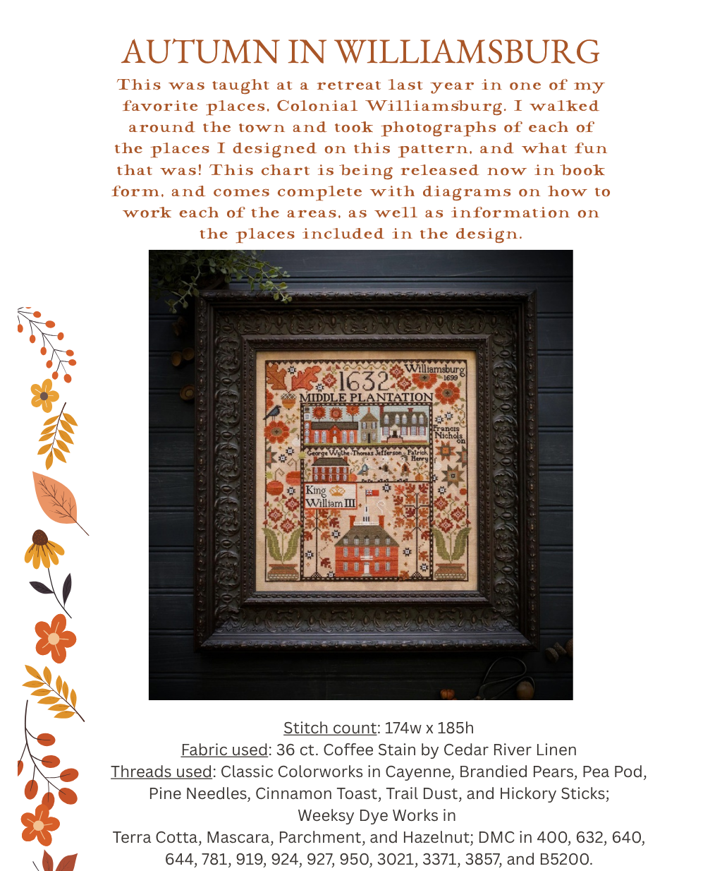 Autumn in Williamsburg - Plum Street Samplers