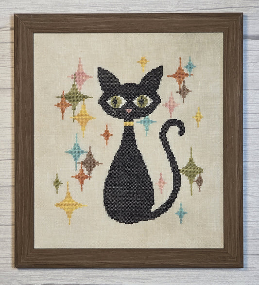 Samantha (Mid-Century Feline) - Wildflower Stitching