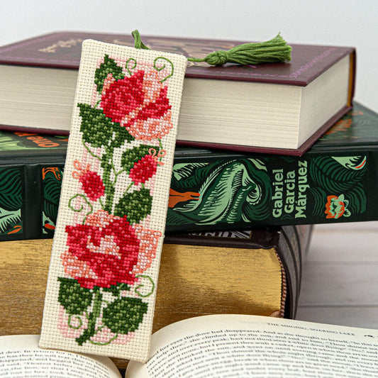 Climbing Roses Bookmark - Counting Puddles  - 2026 Nashville Needlework Market PREORDER