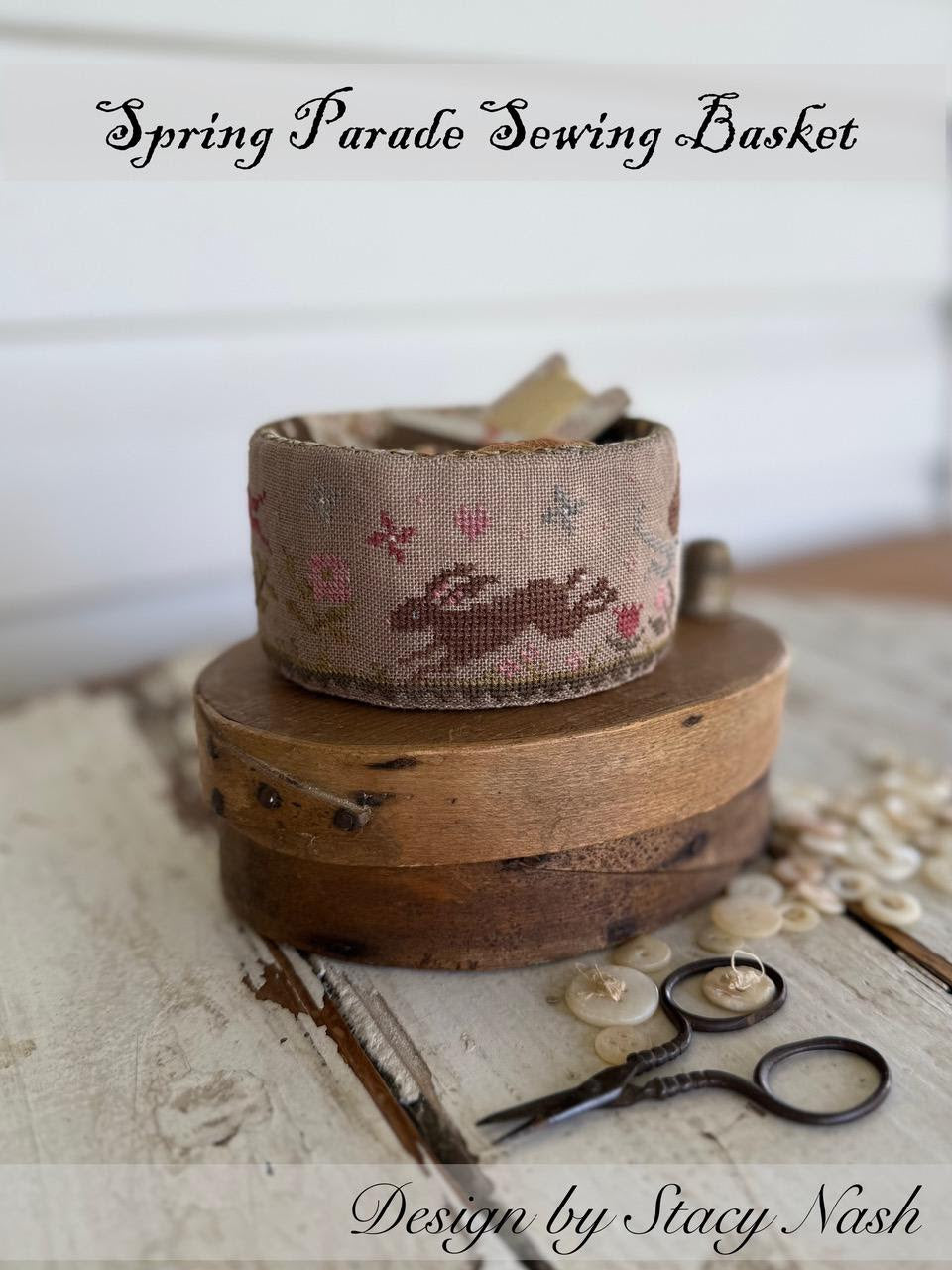 Spring Parade Sewing Basket - Animal Cracker Series - Stacy Nash Designs
