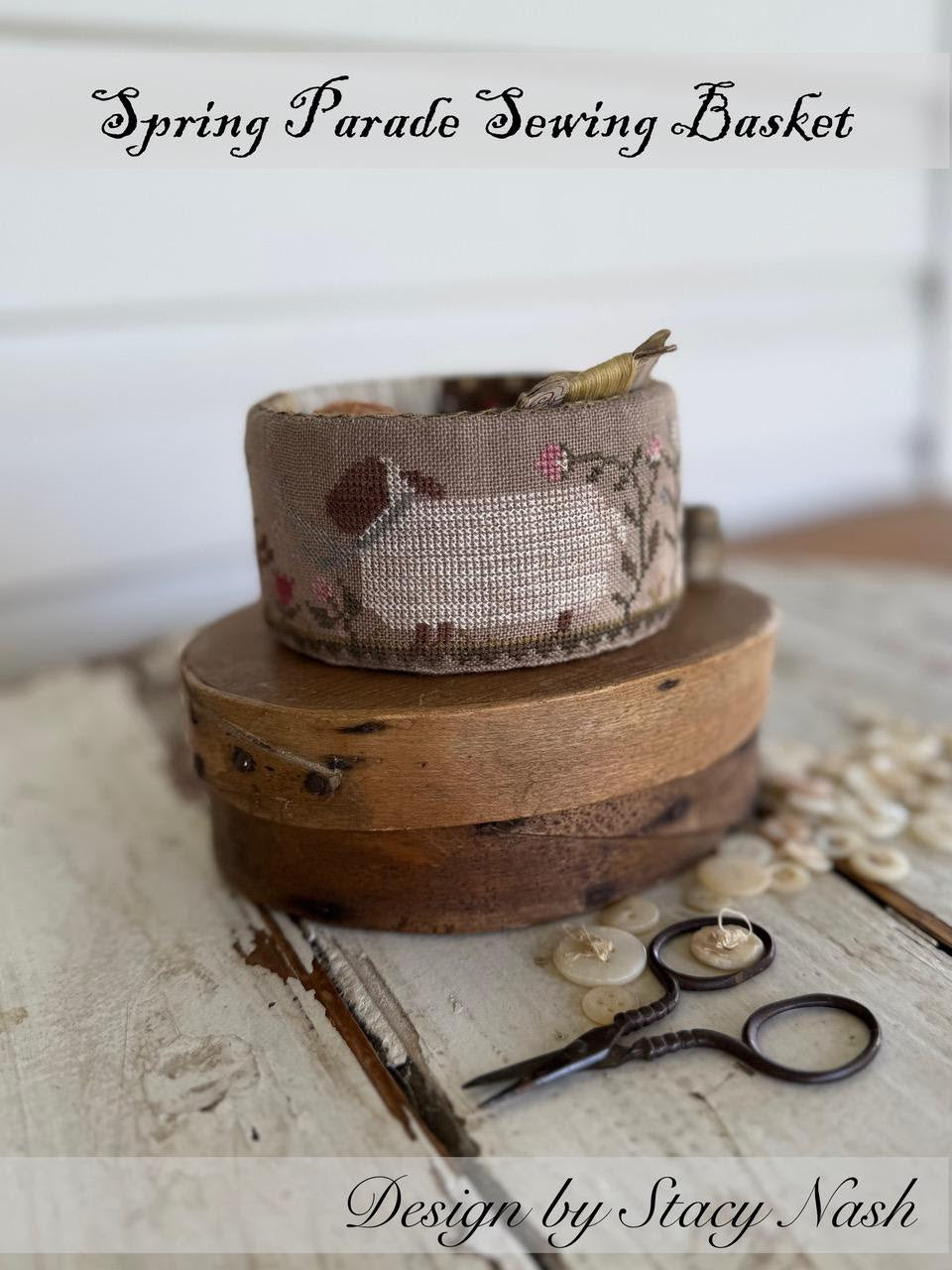 Spring Parade Sewing Basket - Animal Cracker Series - Stacy Nash Designs