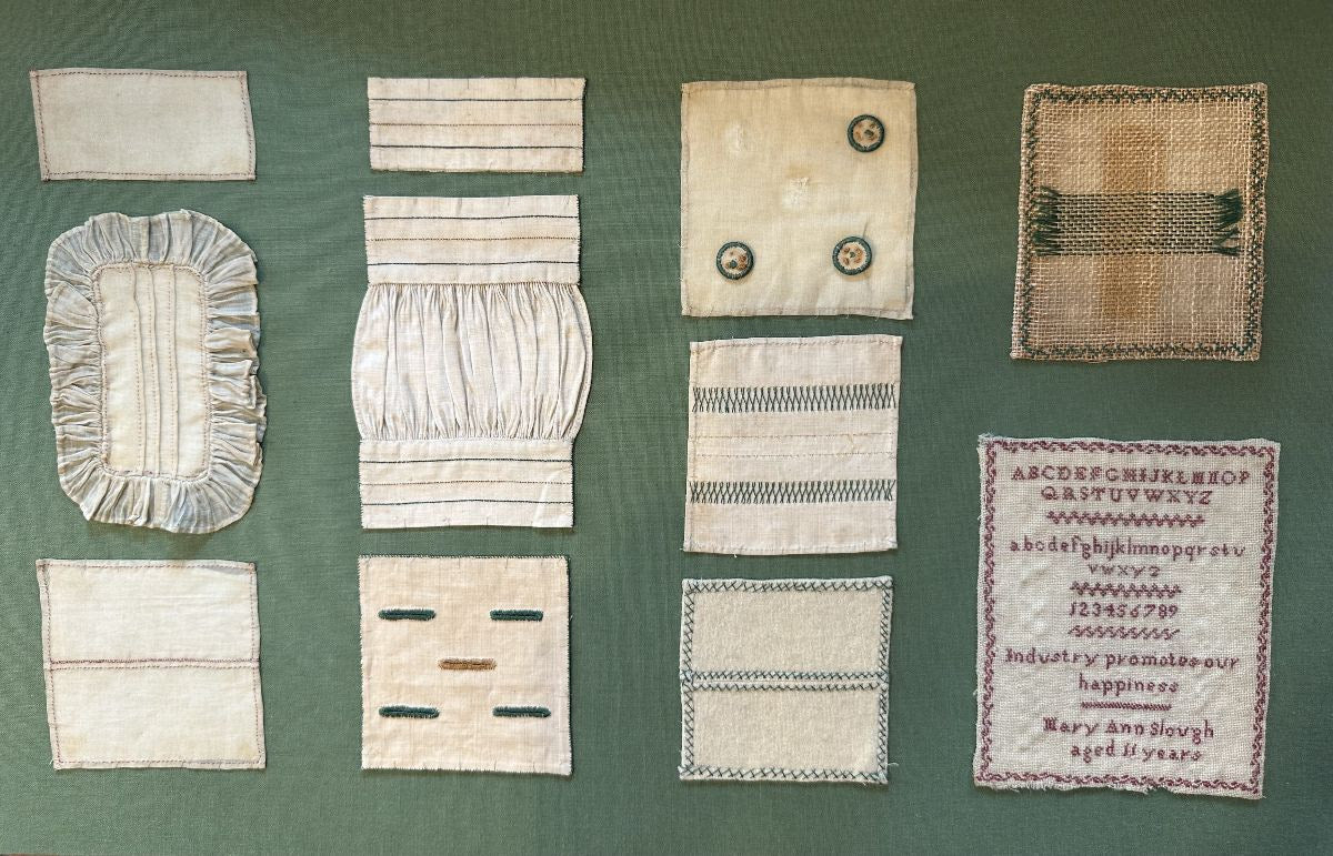 Mary Ann Slough, Specimen Book Cross Stitch Piece Reproduction circa 1840s - Cross Stitch Antiques - 2026 Needlework Marketplace PREORDER