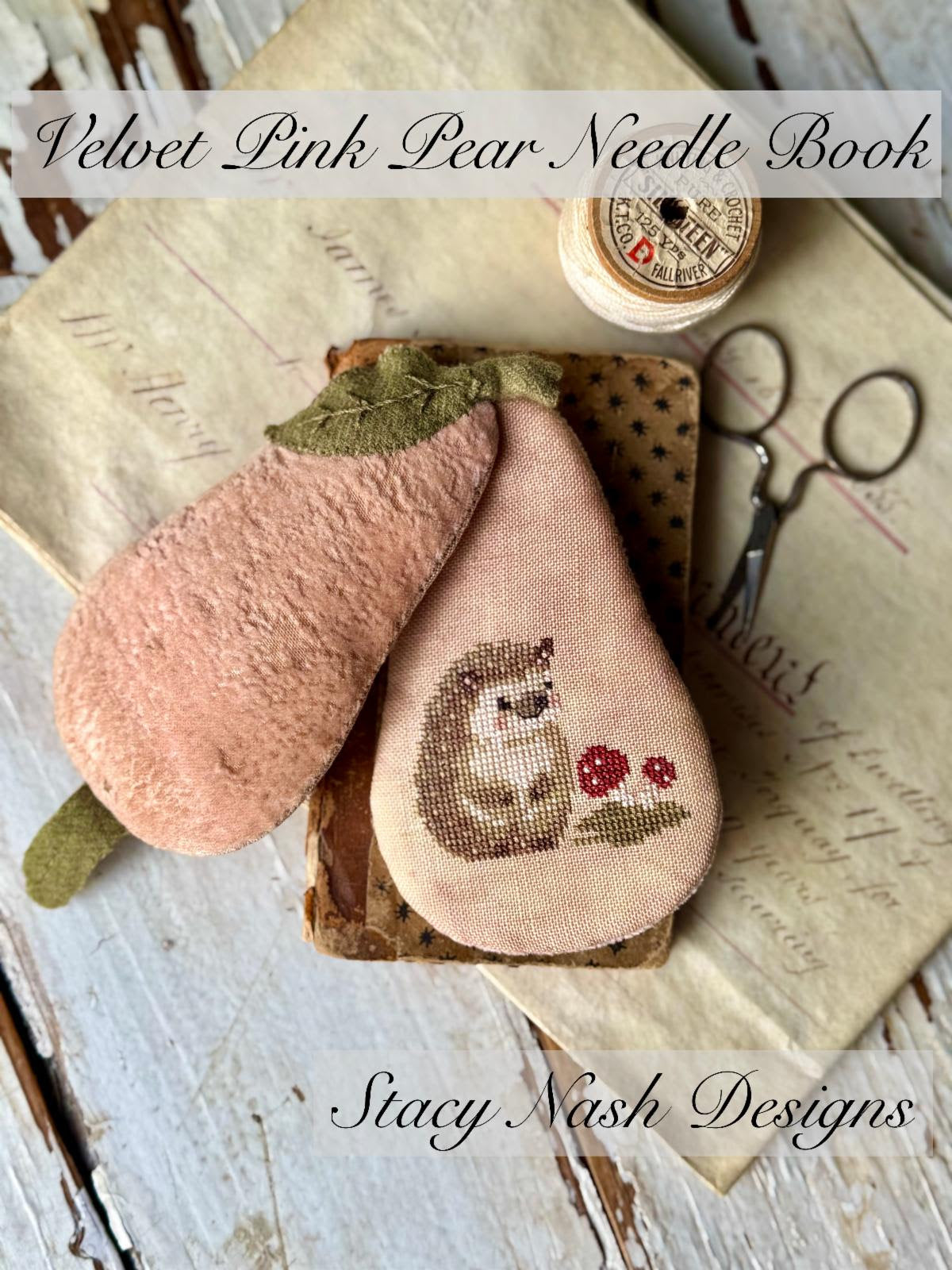 Velvet Pink Pear Needle Book - Stacy Nash